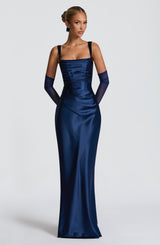 Fioreclo Calandra Maxi Dress in Navy