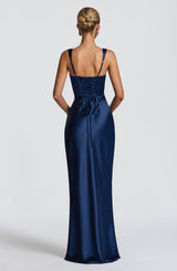 Fioreclo Calandra Maxi Dress in Navy