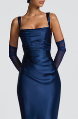 Fioreclo Calandra Maxi Dress in Navy