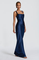 Fioreclo Calandra Maxi Dress in Navy