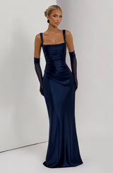 Fioreclo Calandra Maxi Dress in Navy
