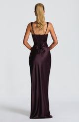 Fioreclo Calandra Maxi Dress in Plum