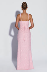 Fioreclo Calandra Maxi Dress in Blush Sparkle