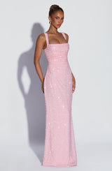 Fioreclo Calandra Maxi Dress in Blush Sparkle