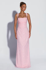 Fioreclo Calandra Maxi Dress in Blush Sparkle