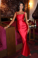 Fioreclo Calandra Maxi Dress in Red