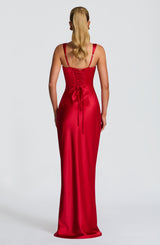 Fioreclo Calandra Maxi Dress in Red