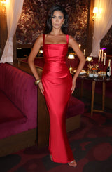 Fioreclo Calandra Maxi Dress in Red