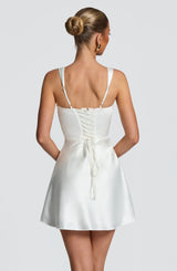 Fioreclo Calandria Mini Dress in Ivory