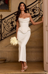 Fioreclo Calliope Midi Skirt in Ivory