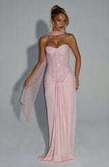 Fioreclo Carina Maxi Dress in Blush