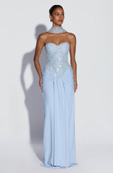 Fioreclo Carina Maxi Dress in Glacier Blue