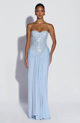 Fioreclo Carina Maxi Dress in Glacier Blue