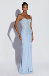 Fioreclo Carina Maxi Dress in Glacier Blue