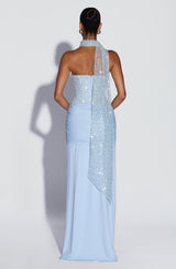 Fioreclo Carina Maxi Dress in Glacier Blue