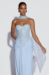 Fioreclo Carina Maxi Dress in Glacier Blue