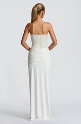 Fioreclo Carina Maxi Dress in Ivory