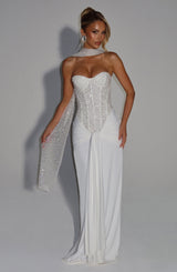 Fioreclo Carina Maxi Dress in Ivory