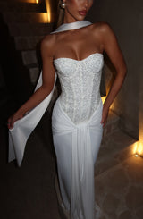 Fioreclo Carina Maxi Dress in Ivory