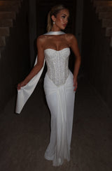 Fioreclo Carina Maxi Dress in Ivory