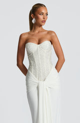Fioreclo Carina Maxi Dress in Ivory
