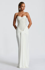 Fioreclo Carina Maxi Dress in Ivory