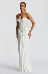 Fioreclo Carina Maxi Dress in Ivory