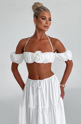 Fioreclo Carmen Top in Ivory