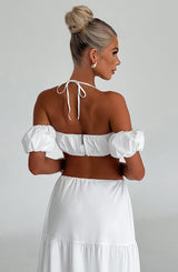 Fioreclo Carmen Top in Ivory