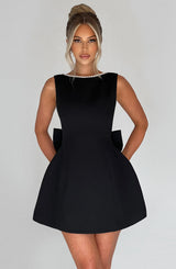 Fioreclo Carys Mini Dress in Black