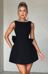 Fioreclo Carys Mini Dress in Black