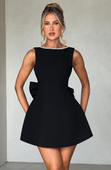 Fioreclo Carys Mini Dress in Black