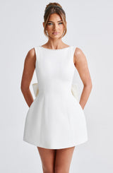 Fioreclo Carys Mini Dress in Ivory