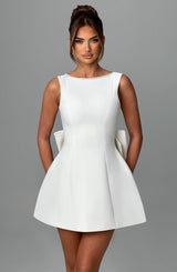 Fioreclo Carys Mini Dress in Ivory