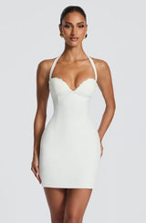 Fioreclo Cassara Mini Dress in Ivory