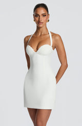 Fioreclo Cassara Mini Dress in Ivory