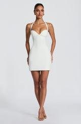 Fioreclo Cassara Mini Dress in Ivory