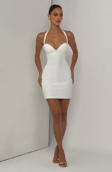 Fioreclo Cassara Mini Dress in Ivory