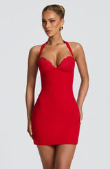 Fioreclo Cassara Mini Dress in Red