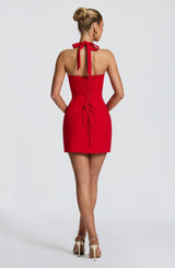Fioreclo Cassara Mini Dress in Red