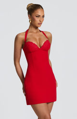Fioreclo Cassara Mini Dress in Red