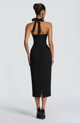 Fioreclo Cassiana Midi Dress in Black