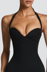 Fioreclo Cassiana Midi Dress in Black