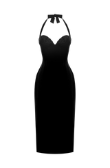 Fioreclo Cassiana Midi Dress in Black