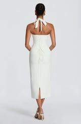 Fioreclo Cassiana Midi Dress in Ivory