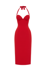 Fioreclo Cassiana Midi Dress in Red