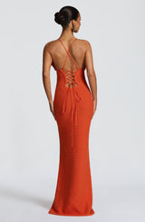 Fioreclo Celanya Maxi Dress in Orange
