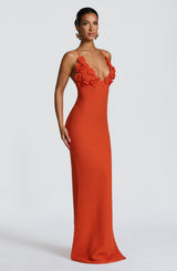 Fioreclo Celanya Maxi Dress in Orange