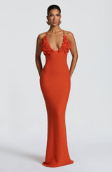Fioreclo Celanya Maxi Dress in Orange