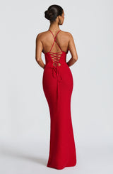Fioreclo Celanya Maxi Dress in Red